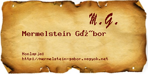 Mermelstein Gábor névjegykártya